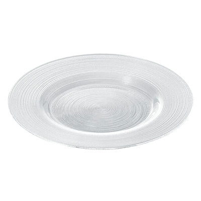 漆器・木製品・金物・ガラス・樹脂 ガラス製プレート・ボウル イマージュ 24cmリムプレート-金正陶器株式会社