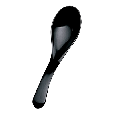 漆器・木製品・金物・ガラス・樹脂 樹脂製カトラリー 雅レンゲ 小 黒塗-金正陶器株式会社
