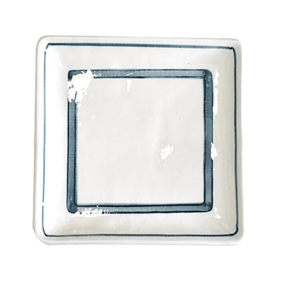 Japanese tableware square medium plate 1,000 steps 6.0 square-Kinsho Pottery Co., Ltd.