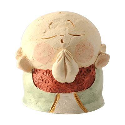 Interior ornament, handmade Jizo statue-Kinsho Pottery Co., Ltd.