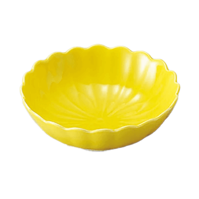 Japanese tableware Shokado small bowl yellow flower type-Kinsho Pottery Co., Ltd.