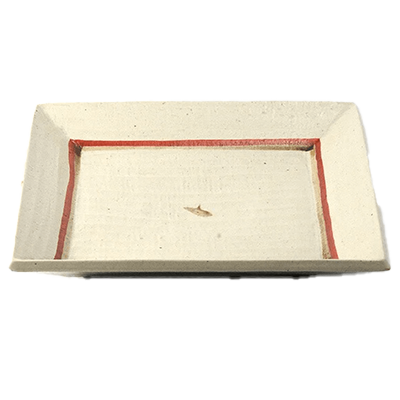 和食器 角大皿 灰釉明日香正角12.0皿-金正陶器株式会社