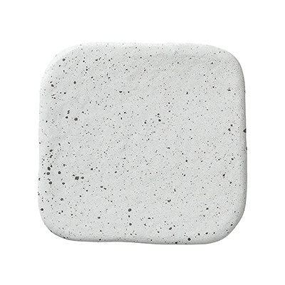 和食器 角大皿 白斑点 パレット 25cm角盛皿-金正陶器株式会社