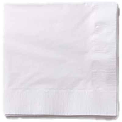 ペーパーナプキン FSC®認証紙で作られた245mm角の4つ折ナプキンです S-24 白無地 (FSC®認証紙) -オリエンタル紙業株式会社