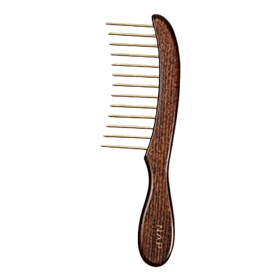 NAP NATURAL COMB 18K gold plated pin-NAP natural comb