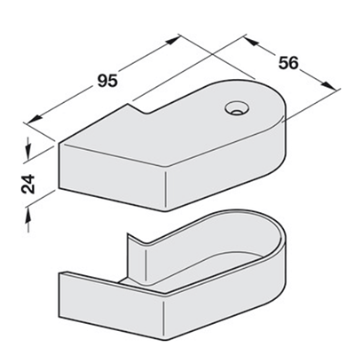 フラッシュ扉用､フロアスプリング カバーキャップ 932.00.509-株式会社ハーフェレ・ジャパン