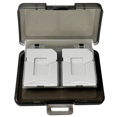 Flash memory SD/microSD memory card storage case for storing 4 cards HD-MCCASE4BK-Magnetic Research Institute Co., Ltd.