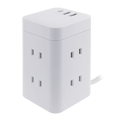 Power Tap Compact Tower Type Power Tap HD-AC6U3WH-Magnetic Research Institute Co., Ltd.