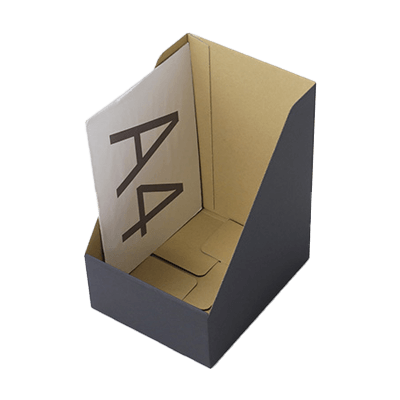 種類別ダンボール 黒ダンボール 【A4対応】ダンボール製ファイルボックス・収納スタンド (黒)-株式会社アースダンボール