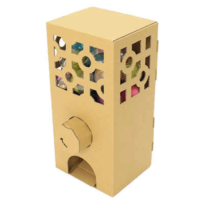 機能付きダンボール イベント・ノベルティ用 ダンボールガチャガチャ-株式会社アースダンボール