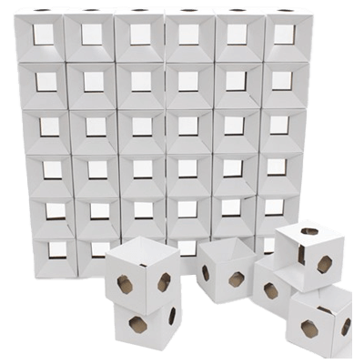 機能付きダンボール イベント・ノベルティ用 仕切りやオブジェクト、インテリアに。パーティションBOX ブロックPOPボックス-株式会社アースダンボール