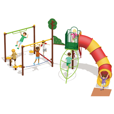 遊具 コンビネーション あそびっく ぐるぐるの木 CM-254-日都産業株式会社