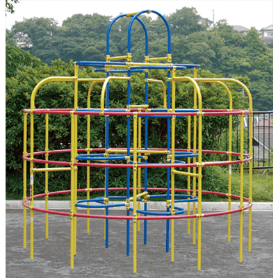 遊具 スタンダード ジャングルジム 5段サーキュラーキャッスル JG-02-日都産業株式会社