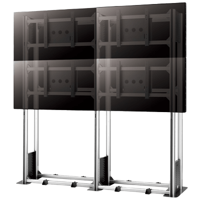 ALFeS マルチディスプレイフレーム ディスプレイ4面設置用デザインポールシステム AFS-20-株式会社共栄商事
