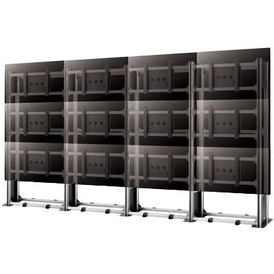 ALFeS マルチディスプレイフレーム ディスプレイ12面設置用デザインポールシステム AFS-40-株式会社共栄商事