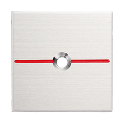 ステンレス製境界用標示板 S35F1 ステンレスプレート 35×2 1穴-株式会社カクマル