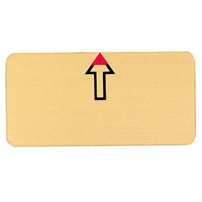 道界 (境界) プレート B410A 真鍮プレート 40×100×2 直矢印・貼付-株式会社カクマル