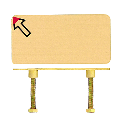 道界 (境界) プレート B510LB 真鍮プレート 50×100×2 左矢印足付き-株式会社カクマル