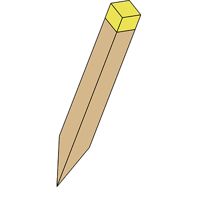 W3030Y 木杭30×30×300 黄 50本入り-株式会社カクマル