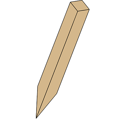 W3040 木杭30×30×400 無色 50本入り-株式会社カクマル