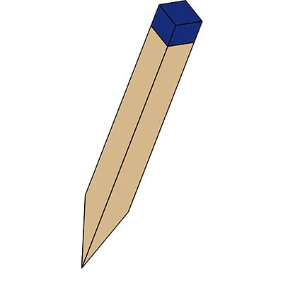 W3040B 木杭30×30×400 青 50本入り-株式会社カクマル