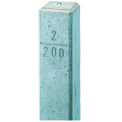 KK12120 コンクリート杭120×1200 距離標 ステンリベット (十字有り) 付き-株式会社カクマル