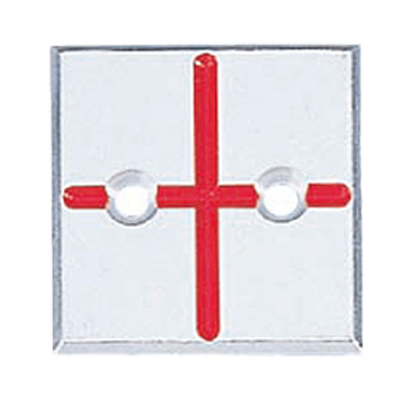 アルミ製境界用標示板 A35C2 アルミプレート 2穴 十字 35×35×3 JIS製品-株式会社カクマル