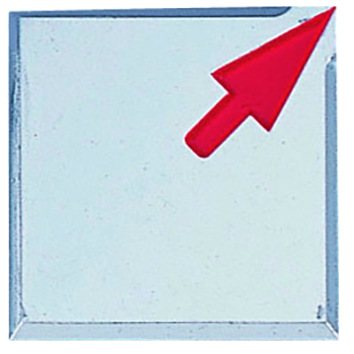 アルミ製境界用標示板 (ボルトタイプ) A75HB アルミプレート ボルト付き 75×75×10-株式会社カクマル