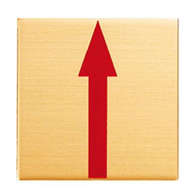 B35A 真鍮製境界用標示板 貼付 35×35×2-株式会社カクマル