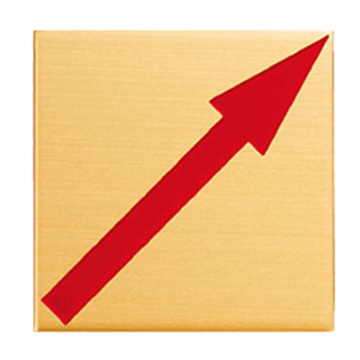 B35B 真鍮製境界用標示板 貼付 35×35×2-株式会社カクマル