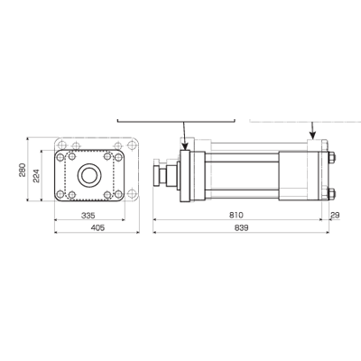金型用油圧シリンダ 金型用2段式油圧シリンダ (コンパクトタイプ)-岡本機工株式会社