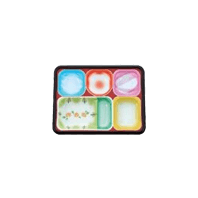 給食弁当容器 (洗浄タイプ) 柄付 (PR・CR) きれいな器 副食 PR-39-タカギ産業株式会社