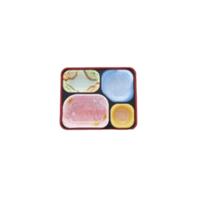 給食弁当容器 (洗浄タイプ) 柄付 (PR・CR) きれいな器 副食 PR-38-タカギ産業株式会社
