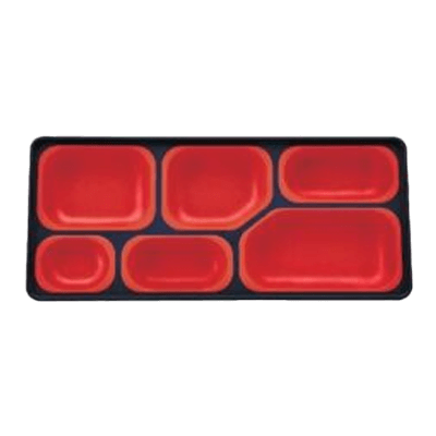 給食弁当容器 (洗浄タイプ) 二色成形 スリーメイン副食 BW-830-タカギ産業株式会社