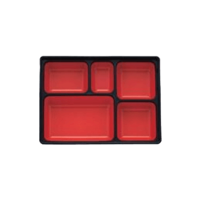 給食弁当容器 (洗浄タイプ) 二色成形 潮彩副食 BWR-750-タカギ産業株式会社