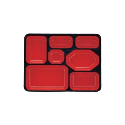 給食弁当容器 (洗浄タイプ) 二色成形 ユアライフ副食 BWR-710-タカギ産業株式会社