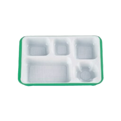 給食弁当容器 (洗浄タイプ) クリーントレイ (無菌) リーダー副食・大 LT-128-タカギ産業株式会社