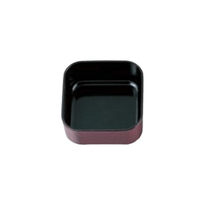 給食弁当容器 (洗浄タイプ) ABS漆器 新角型・浅一人ビツ ABS-307-タカギ産業株式会社