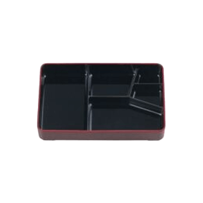 給食弁当容器 (洗浄タイプ) ABS漆器 九寸長手幕の内 ABS-147-タカギ産業株式会社