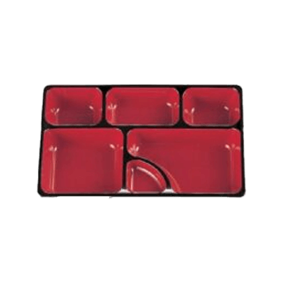 給食弁当容器 (洗浄タイプ) ABS漆器 スーパーリーダー副食 ALT-126-タカギ産業株式会社