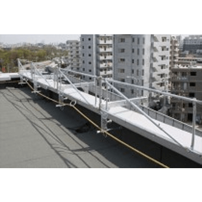 安全建方 屋上工事用転落防止仮設手摺 JPスタンション-日綜産業株式会社