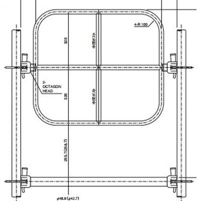 3S オクタゴン 側面手摺枠-日綜産業株式会社