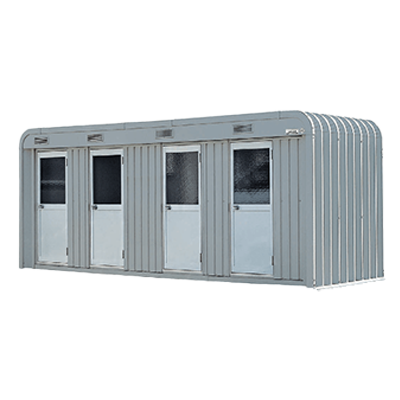カスケード物置 2.6坪 ドア仕様 4連棟 SLシリーズ SL-4D-株式会社ホクエイ