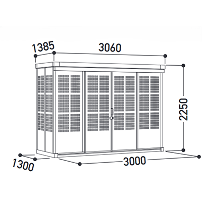 ゴミ集積庫 エコピッカー 引戸仕様 30世帯対応 EP-Hシリーズ EP-H30-株式会社ホクエイ