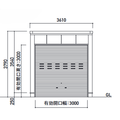 多目的倉庫 カスケードスクエア 単棟 奥行6,000 SQ60-1-株式会社ホクエイ