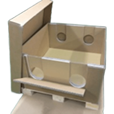 フィルムロール梱包 宙づり梱包 (ワンウエイ2本入れ宙吊り梱包)-株式会社福井洋樽製作所