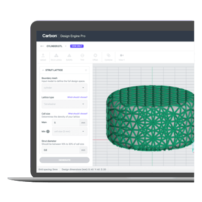 高性能な製品を精密にチューニングするパワフルなラティス設計ソフトウェア Carbon Design Engine™-Carbon Technologies Nippon株式会社
