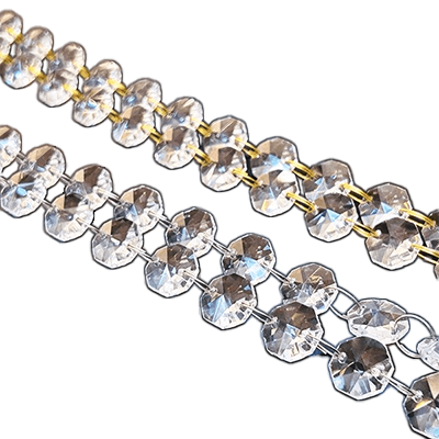 アスフールクリスタルラインパーツ クローム 16面カット (100cm) AS-line-0002-株式会社ELJEWEL