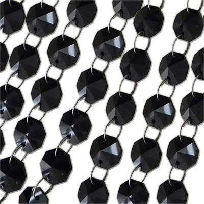 クリスタルカーテン チャイニーズクリスタルラインパーツ ブラック (100cm) CH-line-BK-株式会社ELJEWEL