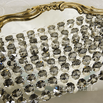 クリスタルカーテン チャイニーズクリスタルラインパーツ スモーキーブラック CH-line-BK1-株式会社ELJEWEL